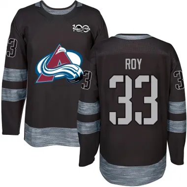 Black Men's Patrick Roy Authentic Colorado Avalanche 1917-2017 100th Anniversary Jersey