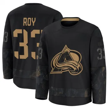 Black Men's Patrick Roy Premium Colorado Avalanche 2024 Military Appreciation Practice Jersey