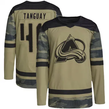 Camo Men's Alex Tanguay Authentic Colorado Avalanche Military Appreciation Practice Jersey