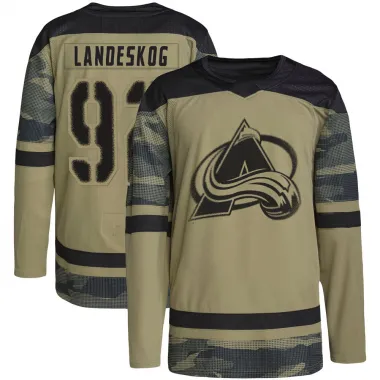 Camo Youth Gabriel Landeskog Authentic Colorado Avalanche Military Appreciation Practice Jersey
