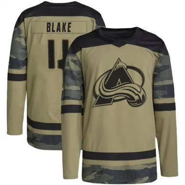 Camo Youth Rob Blake Authentic Colorado Avalanche Military Appreciation Practice Jersey