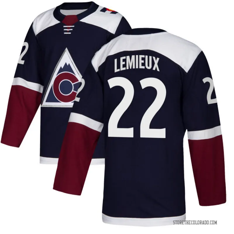 Navy Men's Claude Lemieux Authentic Colorado Avalanche Alternate Jersey
