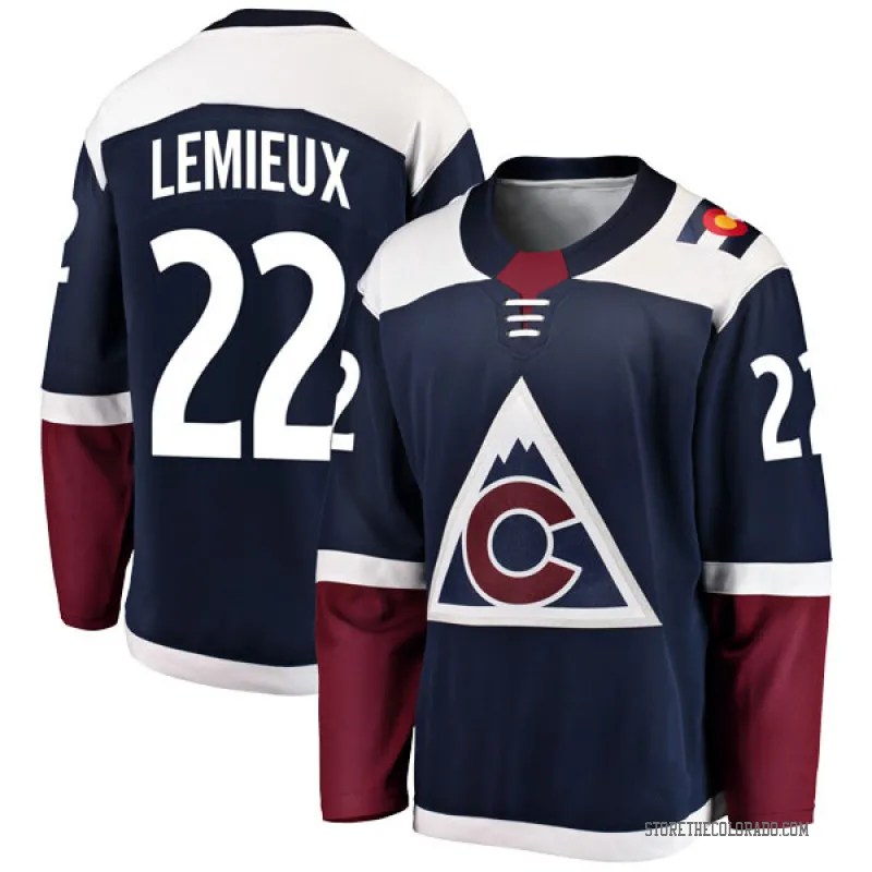 Navy Men's Claude Lemieux Breakaway Colorado Avalanche Alternate Jersey