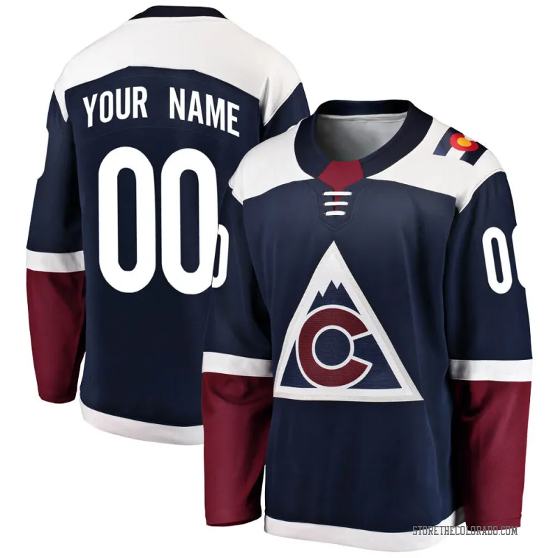 Navy Men's Custom Breakaway Colorado Avalanche Alternate Jersey