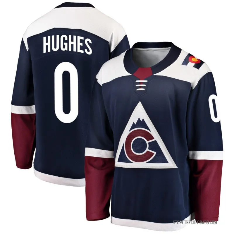 Navy Men's T.J. Hughes Breakaway Colorado Avalanche Alternate Jersey