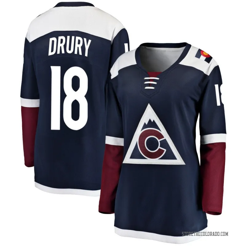 Navy Women's Chris Drury Breakaway Colorado Avalanche Alternate Jersey