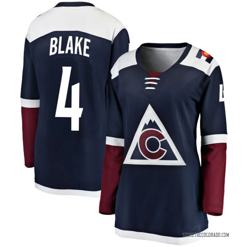 Navy Women's Rob Blake Breakaway Colorado Avalanche Alternate Jersey