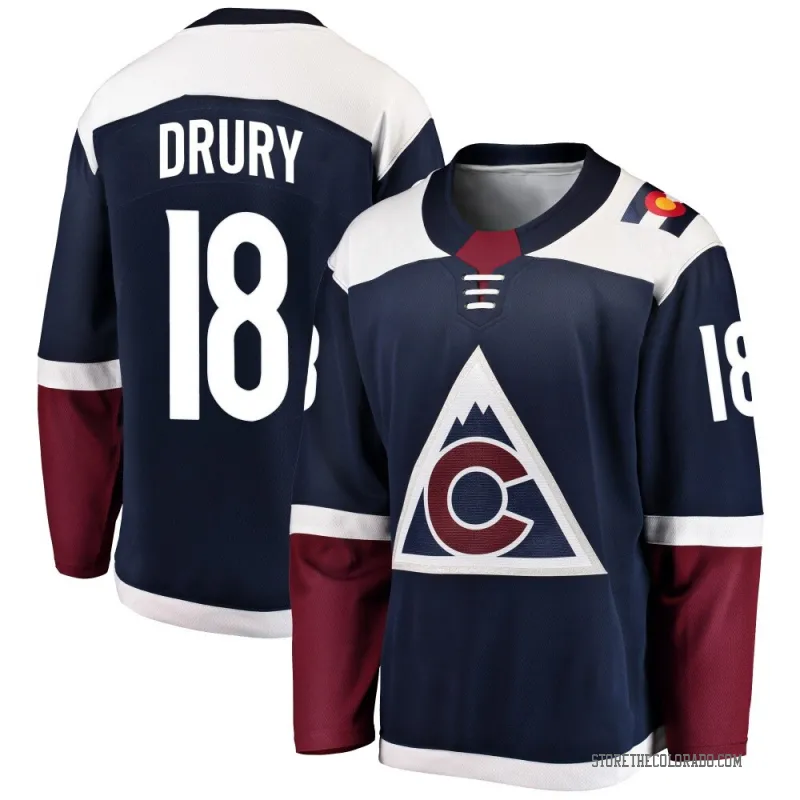 Navy Youth Chris Drury Breakaway Colorado Avalanche Alternate Jersey