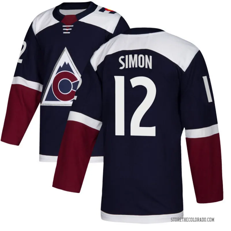 Navy Youth Chris Simon Authentic Colorado Avalanche Alternate Jersey
