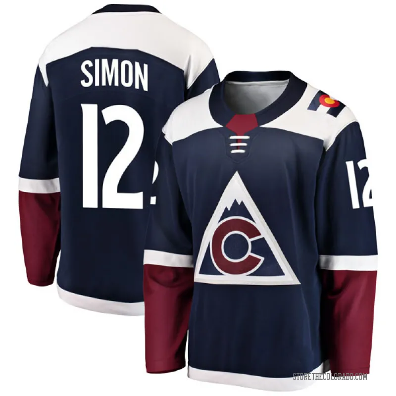 Navy Youth Chris Simon Breakaway Colorado Avalanche Alternate Jersey