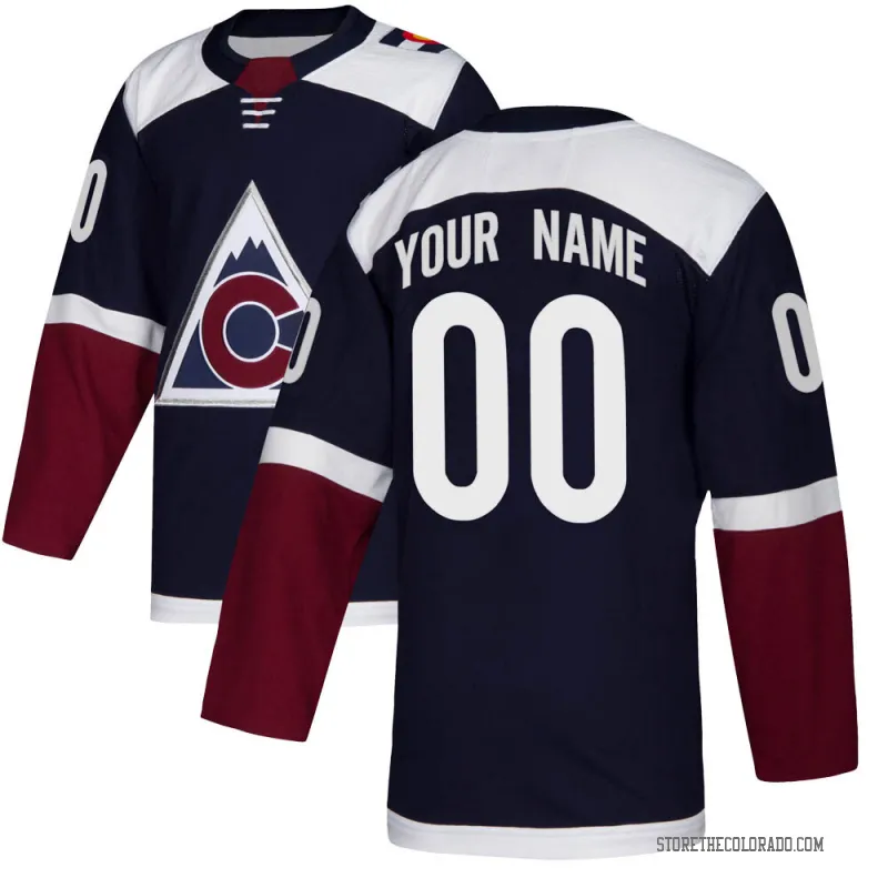 Navy Youth Custom Authentic Colorado Avalanche Alternate Jersey