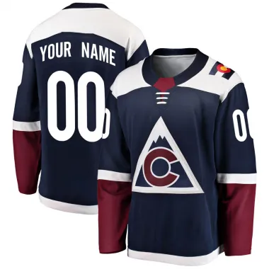 Navy Youth Custom Breakaway Colorado Avalanche Alternate Jersey