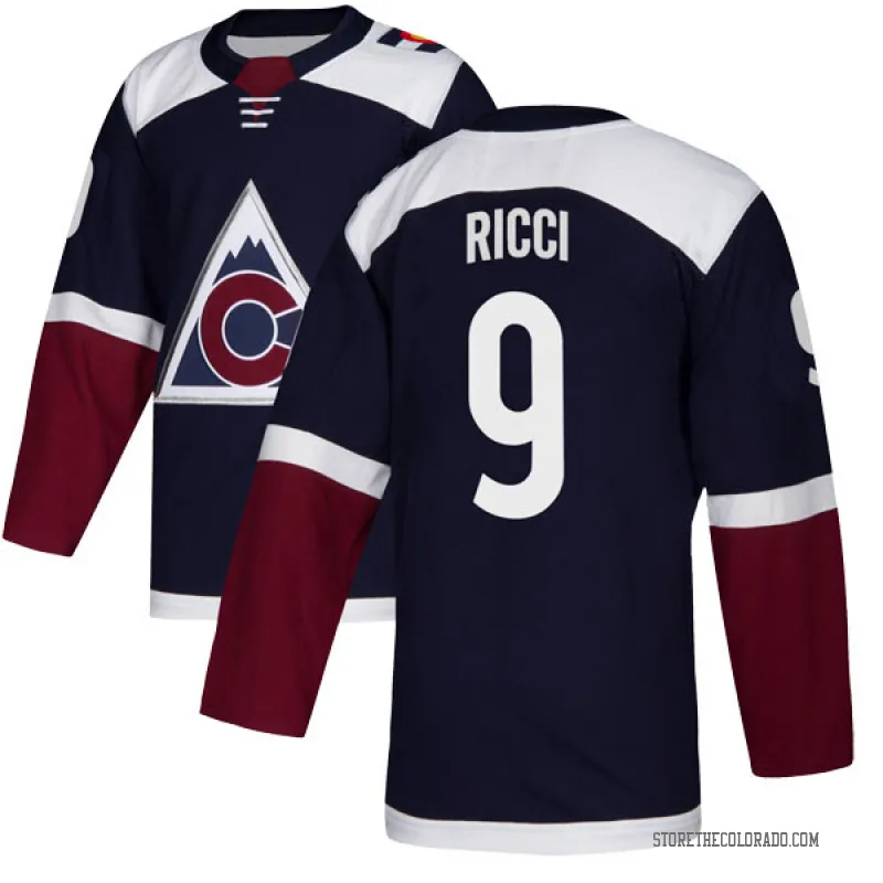 Navy Youth Mike Ricci Authentic Colorado Avalanche Alternate Jersey