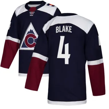 Navy Youth Rob Blake Authentic Colorado Avalanche Alternate Jersey