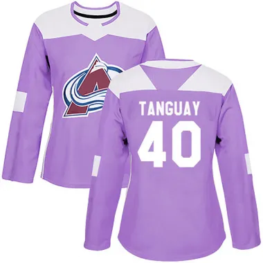 Purple Women's Alex Tanguay Authentic Colorado Avalanche Fights Cancer Practice Jersey