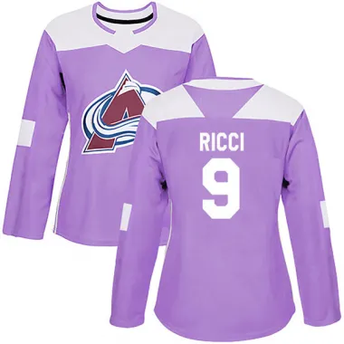 Purple Women's Mike Ricci Authentic Colorado Avalanche Fights Cancer Practice Jersey