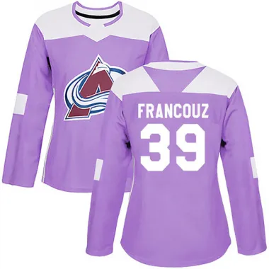 Purple Women's Pavel Francouz Authentic Colorado Avalanche Fights Cancer Practice Jersey