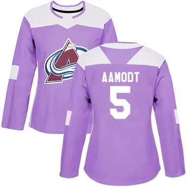 Purple Women's Wyatt Aamodt Authentic Colorado Avalanche Fights Cancer Practice Jersey