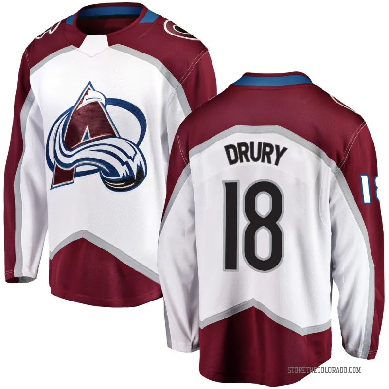 White Men's Chris Drury Breakaway Colorado Avalanche Away Jersey