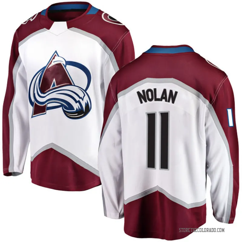 White Men's Owen Nolan Breakaway Colorado Avalanche Away Jersey