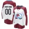 White Women's Custom Breakaway Colorado Avalanche Away Jersey