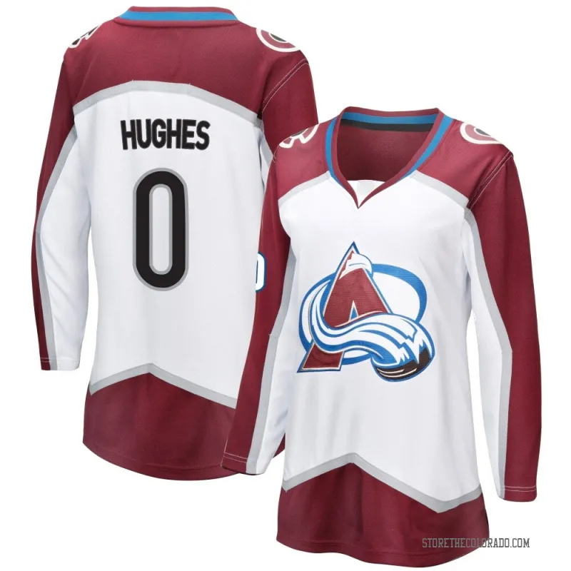 White Women's T.J. Hughes Breakaway Colorado Avalanche Away Jersey