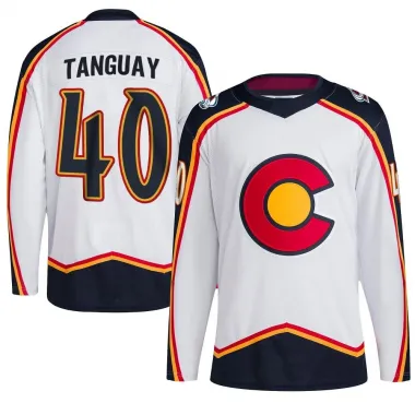 White Youth Alex Tanguay Authentic Colorado Avalanche Reverse Retro 2.0 Jersey