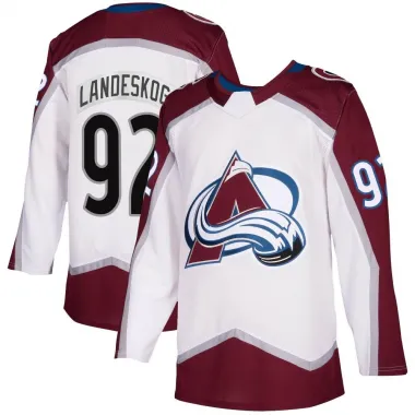 White Youth Gabriel Landeskog Authentic Colorado Avalanche 2020/21 Away Jersey