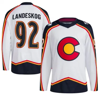 White Youth Gabriel Landeskog Authentic Colorado Avalanche Reverse Retro 2.0 Jersey