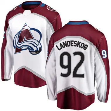 White Youth Gabriel Landeskog Breakaway Colorado Avalanche Away Jersey