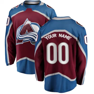 Men's Custom Breakaway Colorado Avalanche Maroon Home Jersey