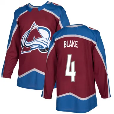 Men's Rob Blake Authentic Colorado Avalanche Burgundy Home Jersey