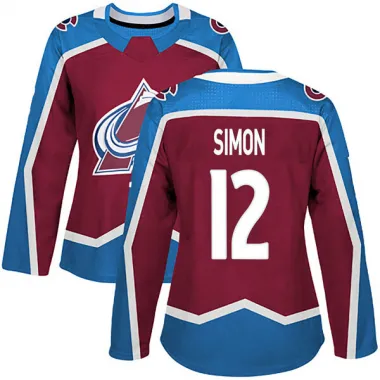 Women's Chris Simon Authentic Colorado Avalanche Burgundy Home Jersey
